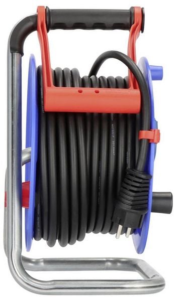 Produktbild: Brennenstuhl 1218900 Kabeltrommel 25.00m Schwarz Schutzkontakt-Gummi-Stecker