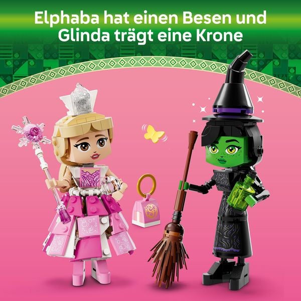 Produktbild: LEGO Wicked 75682 Elphaba und Glinda, Kinder Spielzeug mit Minifiguren