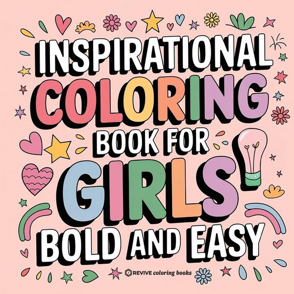 Produktbild: Bold and Easy Inspirational Coloring Book for Girls