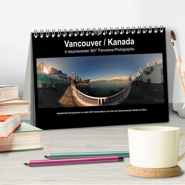 Produktbild: Vancouver / Kanada in faszinierender 360&deg; Panorama-Photographie (Tischkalender 2026 DIN A5 quer), CALVENDO Monatskalender
