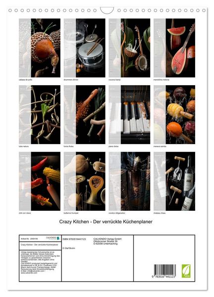 Produktbild: Crazy Kitchen - Der verr&uuml;ckte K&uuml;chenplaner (Wandkalender 2026 DIN A3 hoch), CALVENDO Monatskalender
