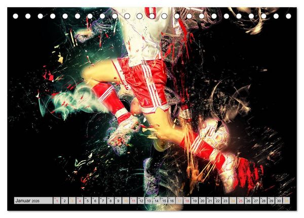 Produktbild: Fu&szlig;ball - extrem (Tischkalender 2026 DIN A5 quer), CALVENDO Monatskalender