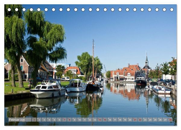 Produktbild: Hausbooturlaub Niederlande - Friesland und Groningen (Tischkalender 2026 DIN A5 quer), CALVENDO Monatskalender