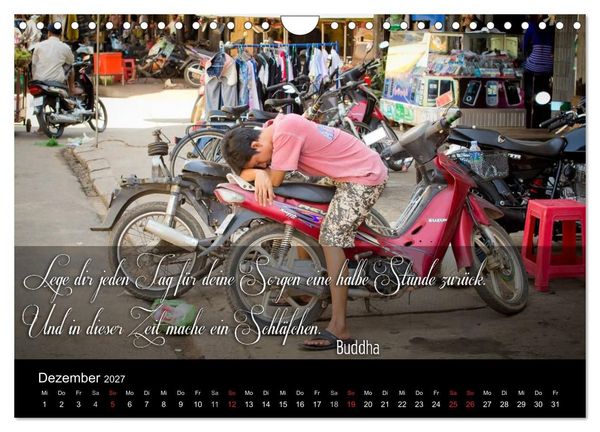 Produktbild: Buddhistische Weisheiten (Wandkalender 2027 DIN A4 quer), CALVENDO Monatskalender