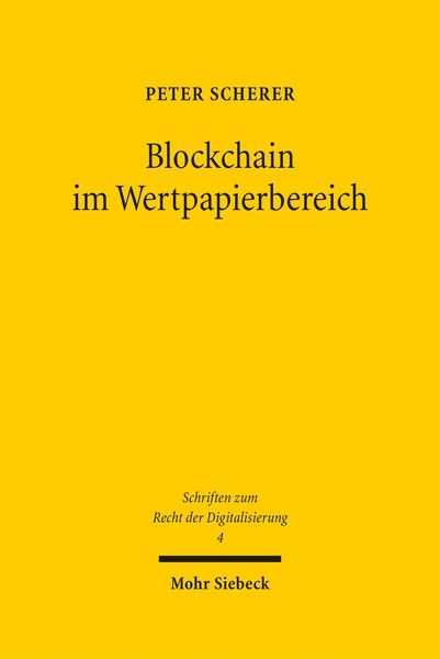 Produktbild: Blockchain im Wertpapierbereich