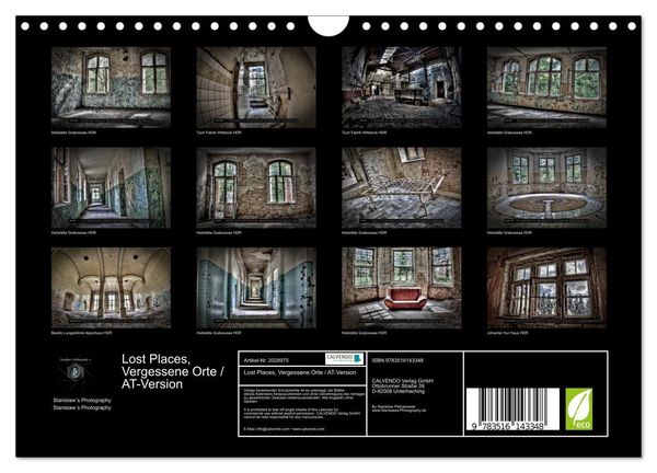 Produktbild: Lost Places, Vergessene Orte / AT-Version (Wandkalender 2026 DIN A4 quer), CALVENDO Monatskalender