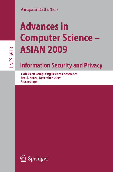 Produktbild: Advances in Computer Science, Information Security and Privacy