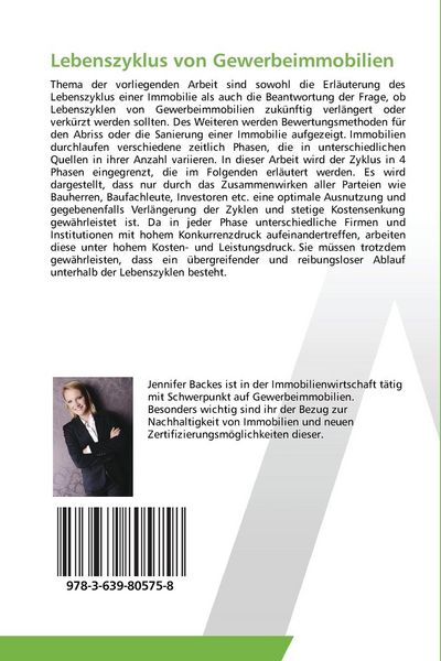 Produktbild: Lebenszyklus von Gewerbeimmobilien