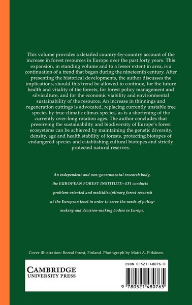 Produktbild: Forest Resources in Europe 1950 1990
