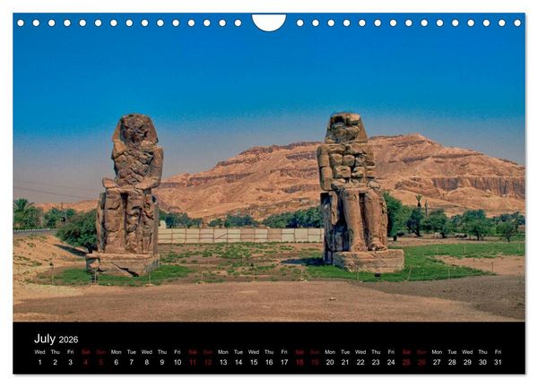 Produktbild: On the trail of the ancient Egypt (Wall Calendar 2026 DIN A4 landscape), CALVENDO 12 Month Wall Calendar