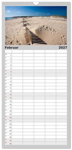 Produktbild: Familienplaner 2027 - Momente einer Reise - Costa de la Luz mit 5 Spalten (Wandkalender, 21 x 45 cm) CALVENDO