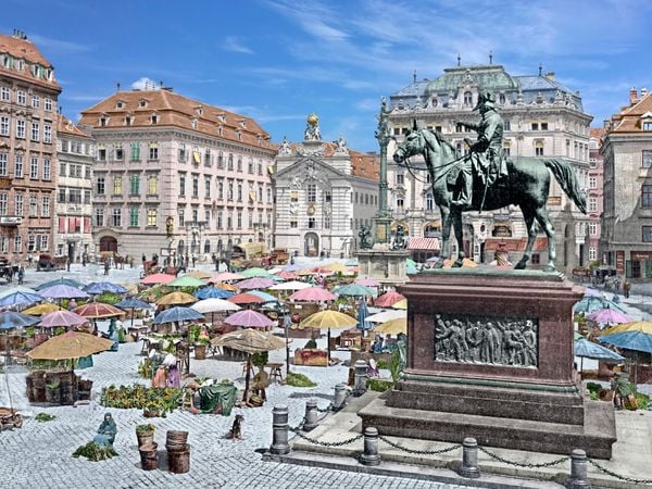 Produktbild: CALVENDO Puzzle Wien - Hof (Marktplatz) | 1000 Teile Lege-Gr&ouml;&szlig;e 64x48cm Foto-Puzzle f&uuml;r gl&uuml;ckliche Stunden