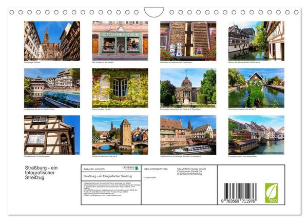 Produktbild: Stra&szlig;burg - ein fotografischer Streifzug (Wandkalender 2027 DIN A4 quer), CALVENDO Monatskalender