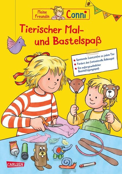 Conni Gelbe Reihe (Beschäftigungsbuch): Tierischer Mal- und Bastelspaß, Taschenbuch von Hanna Sörensen, Carlsen, 9783551189684