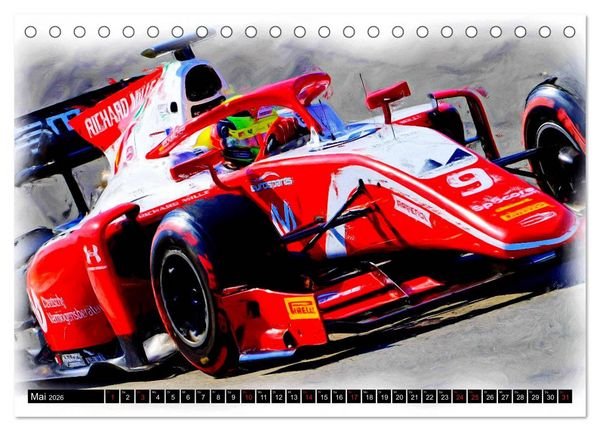 Produktbild: Deutsche in der Formel 1 (Tischkalender 2026 DIN A5 quer), CALVENDO Monatskalender