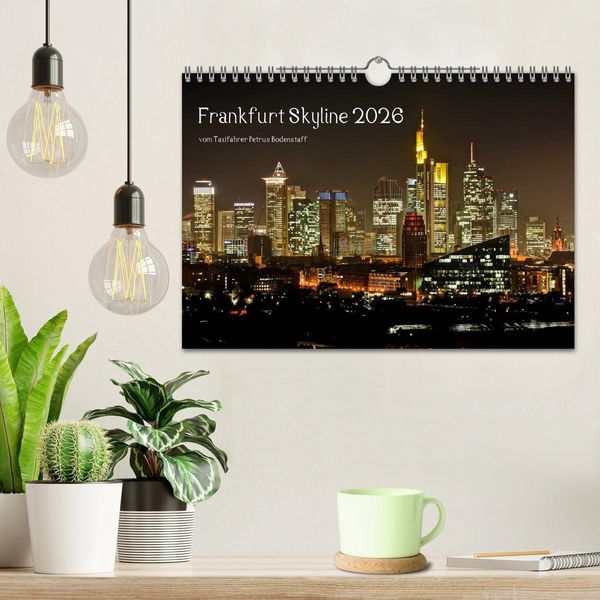 Produktbild: Frankfurt Skyline von Petrus Bodenstaff (Wandkalender 2026 DIN A4 quer), CALVENDO Monatskalender