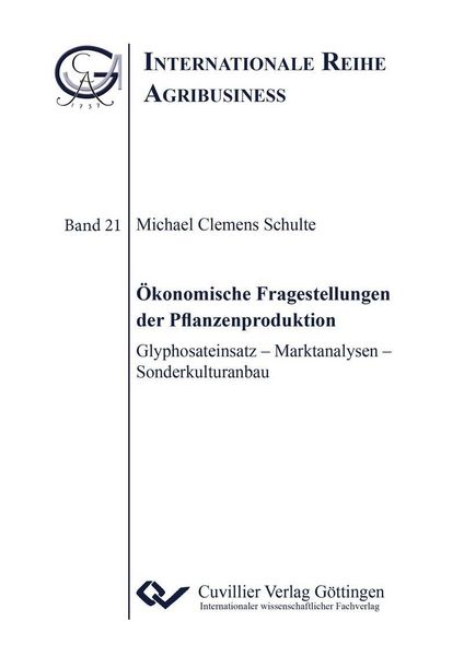 Produktbild: &Ouml;konomische Fragestellungen der Pflanzenproduktion
