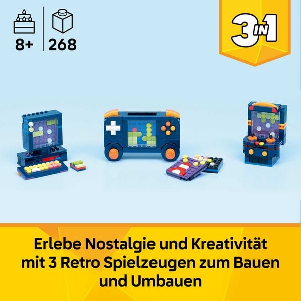 Produktbild: LEGO Creator 3-in-1-Set 31380 Retro-Spielkonsole, Spielzeug ab 8 Jahren