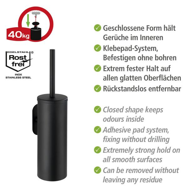 Produktbild: Turbo-Loc&reg; WC-Garnitur Mod. Orea Black Matt geschlossen, Befestigen ohne bohren