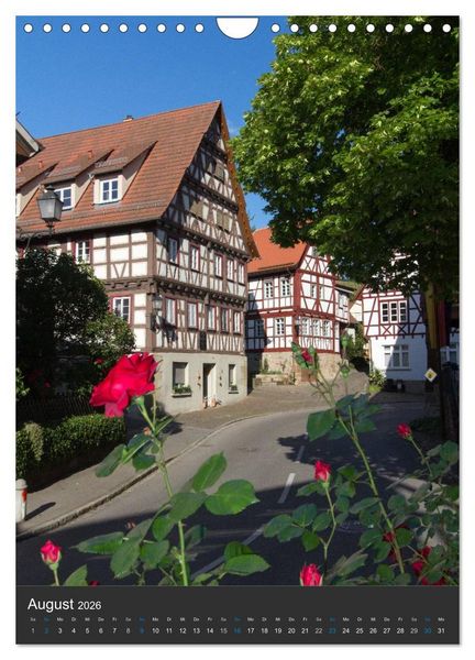 Produktbild: Str&uuml;mpfelbach - Fachwerkh&auml;user (Wandkalender 2026 DIN A4 hoch), CALVENDO Monatskalender