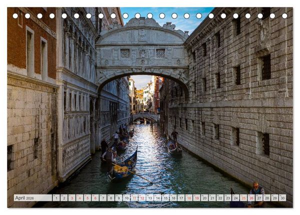 Produktbild: Wundervolles Venedig (Tischkalender 2026 DIN A5 quer), CALVENDO Monatskalender