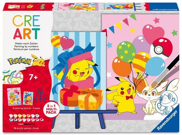 CreArt, Malen nach Zahlen Kinder - Multipack: Pokémon