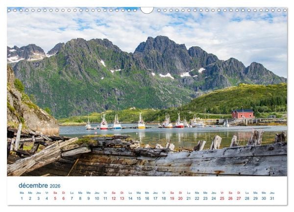 Produktbild: Un &eacute;t&eacute; aux Iles Lofoten (Calendrier mural 2026 DIN A3 vertical), CALVENDO calendrier mensuel