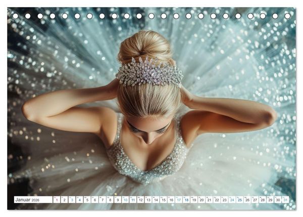 Produktbild: Ballerinas in Diamanten (Tischkalender 2026 DIN A5 quer), CALVENDO Monatskalender