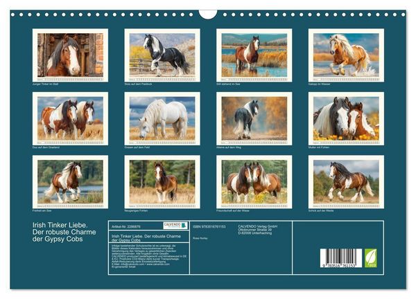 Produktbild: Irish Tinker Liebe. Der robuste Charme der Gypsy Cobs (Wandkalender 2027 DIN A3 quer), CALVENDO Monatskalender