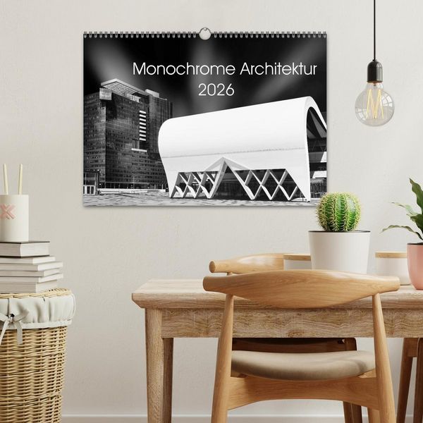 Produktbild: Monochrome Architektur (Wandkalender 2026 DIN A3 quer), CALVENDO Monatskalender