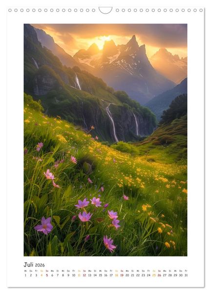Produktbild: Die Harmonie der Elemente - Die verborgenen Geheimnisse der Wasserf&auml;lle (Wandkalender 2026 DIN A3 hoch), CALVENDO Monatskalender