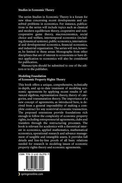 Produktbild: Modeling Foundations of Economic Property Rights Theory