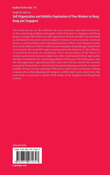 Produktbild: Self-Organization and Mobility Deprivation of Poor Workers in Hong Kong and Singapore