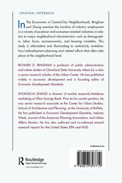 Produktbild: The Economies Of Central City Neighborhoods