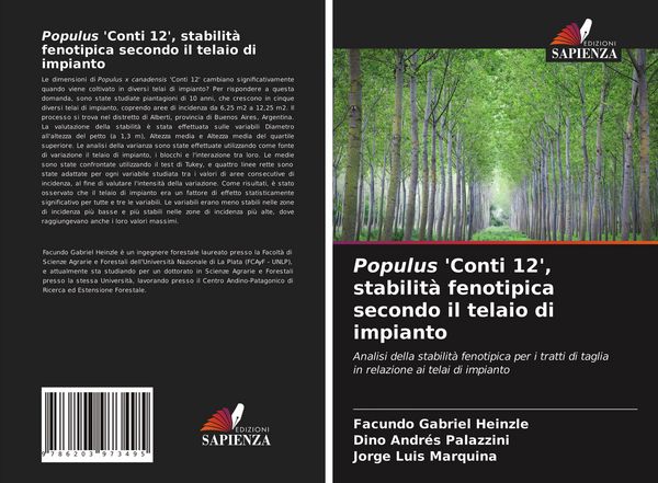 Produktbild: Populus 'Conti 12', stabilit&agrave; fenotipica secondo il telaio di impianto