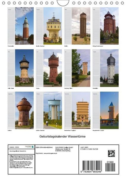 Produktbild: Geburtstagskalender Wassert&uuml;rme (Wandkalender immerw&auml;hrend DIN A4 hoch)