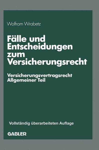 Produktbild: F&auml;lle und Entscheidungen zum Versicherungsrecht