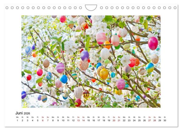 Produktbild: Der Saalfelder Ostereierbaum (Wandkalender 2026 DIN A4 quer), CALVENDO Monatskalender