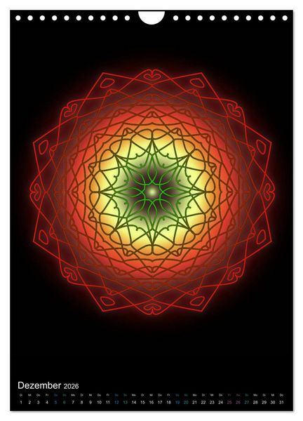 Produktbild: Mandala-Kalender 2026 (Wandkalender 2026 DIN A4 hoch), CALVENDO Monatskalender