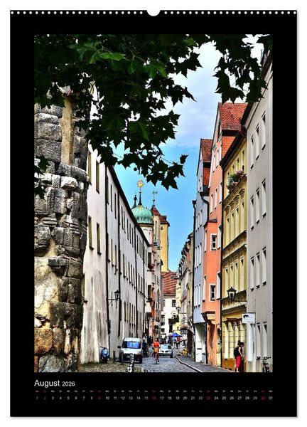 Produktbild: Gassen und T&uuml;rme in Regensburg (hochwertiger Premium Wandkalender 2026 DIN A2 hoch), Kunstdruck in Hochglanz