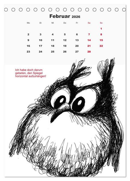 Produktbild: Vor dem Spiegel 2026 (Tischkalender 2026 DIN A5 hoch), CALVENDO Monatskalender