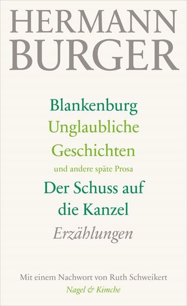 Produktbild: Blankenburg. Unglaubliche Geschichten und andere sp&auml;te Prosa. Der Schuss auf die Kanzel