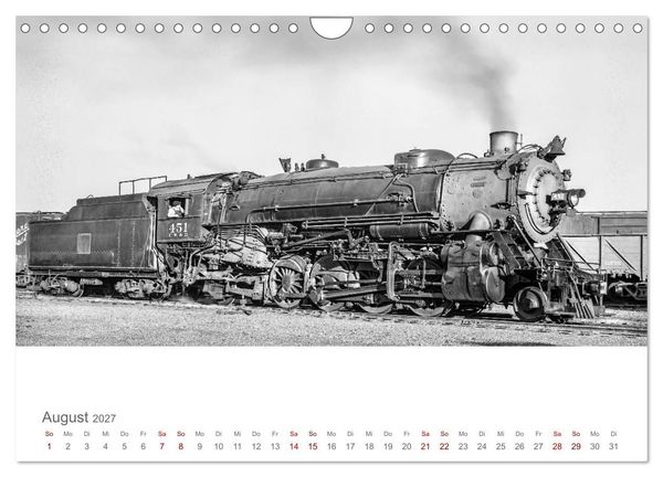 Produktbild: US-Dampflokomotiven (Wandkalender 2027 DIN A4 quer), CALVENDO Monatskalender