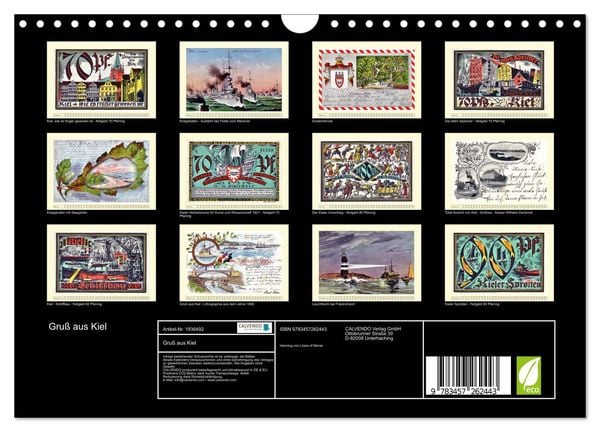 Produktbild: Gru&szlig; aus Kiel (Wandkalender 2026 DIN A4 quer), CALVENDO Monatskalender