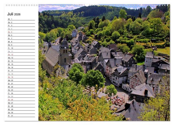 Produktbild: Eine Perle in der Eifel - Monschau (hochwertiger Premium Wandkalender 2026 DIN A2 quer), Kunstdruck in Hochglanz