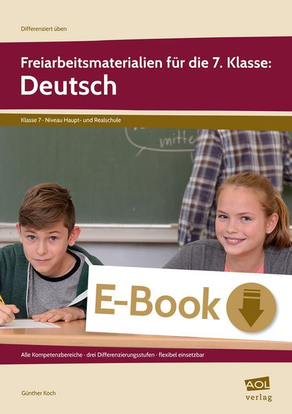 Produktbild: Freiarbeitsmaterialien f&uuml;r die 7. Klasse: Deutsch