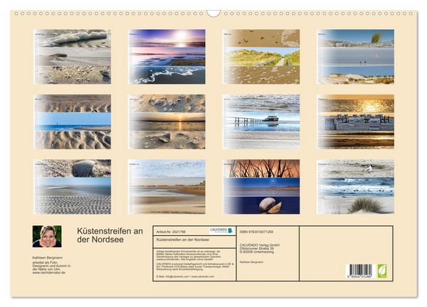 Produktbild: K&uuml;stenstreifen an der Nordsee (Wandkalender 2026 DIN A2 quer), CALVENDO Monatskalender