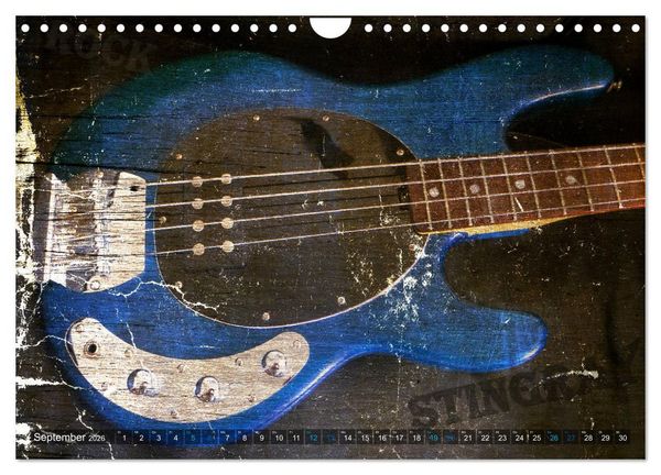 Produktbild: Gitarren - Grunge Style (Wandkalender 2026 DIN A4 quer), CALVENDO Monatskalender