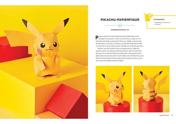Produktbild: Pok&eacute;mon: Das gro&szlig;e Pok&eacute;mon-Bastelbuch - Die sch&ouml;nsten Bastelideen aus Papier
