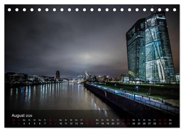Produktbild: Frankfurt city view (Tischkalender 2026 DIN A5 quer), CALVENDO Monatskalender